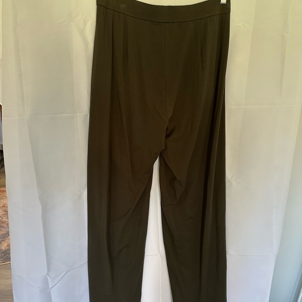 Eileen Fisher military Green comfort pants large